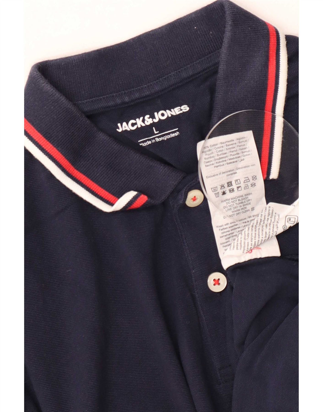 Męska koszulka polo Jack & Jones, duża, granatowa, bawełniana