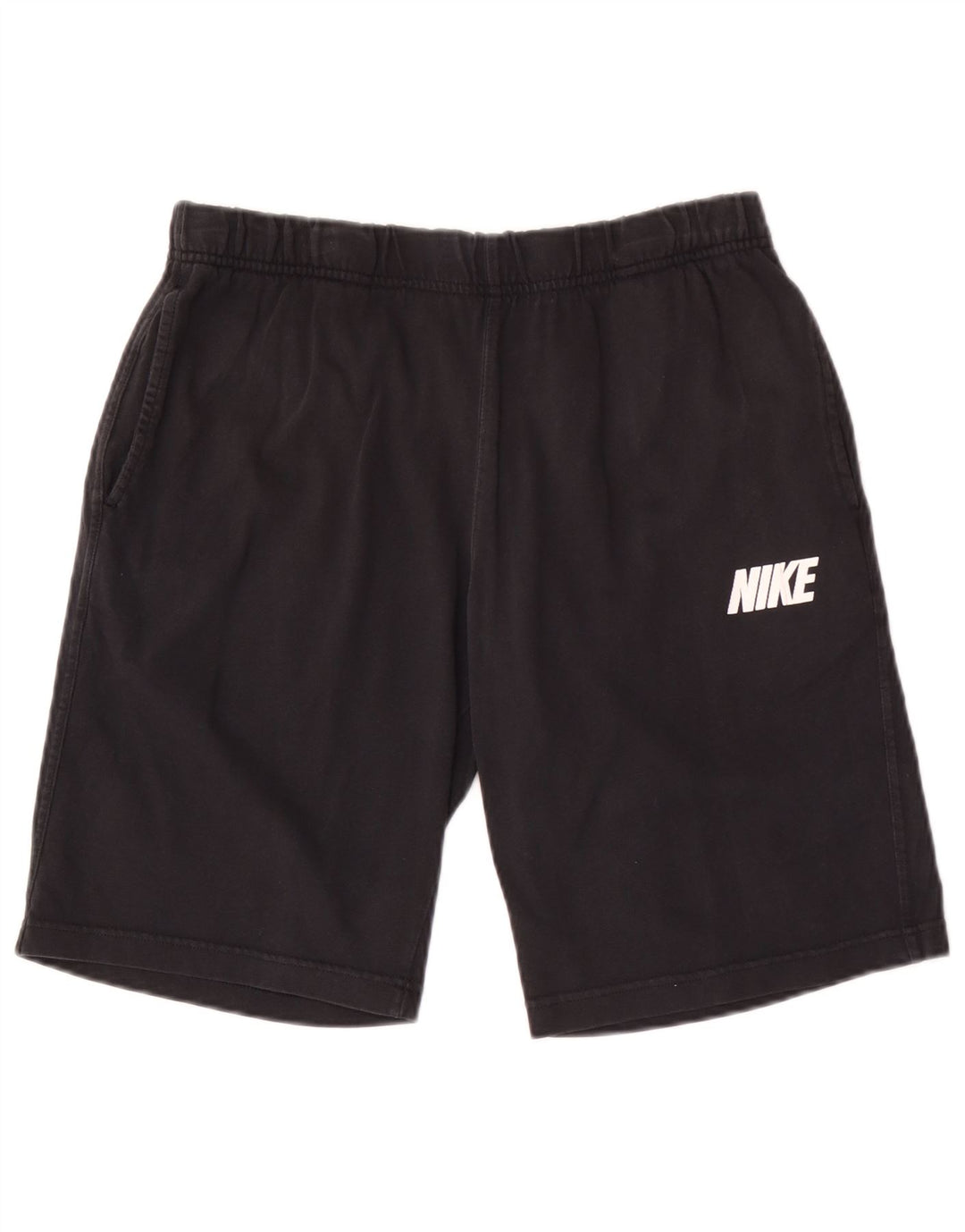 Męskie spodenki sportowe Nike z grafiką, średniej wielkości, czarne, bawełniane