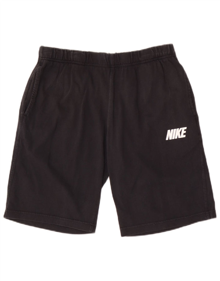 Męskie spodenki sportowe Nike z grafiką, średniej wielkości, czarne, bawełniane