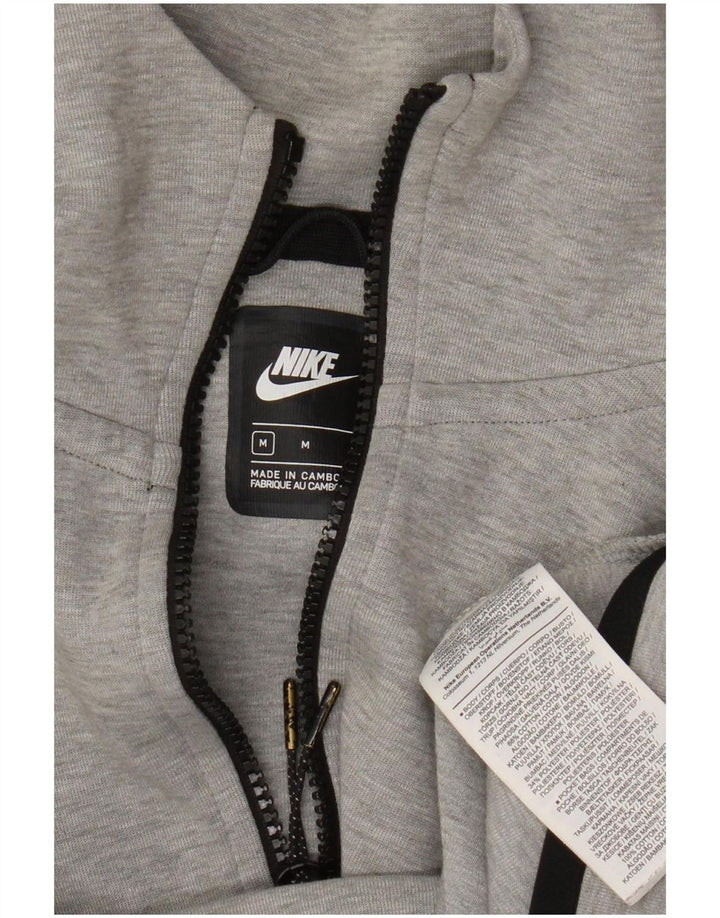 Męski sweter z kapturem i zamkiem błyskawicznym Nike, średnioszary, bawełniany w cętki