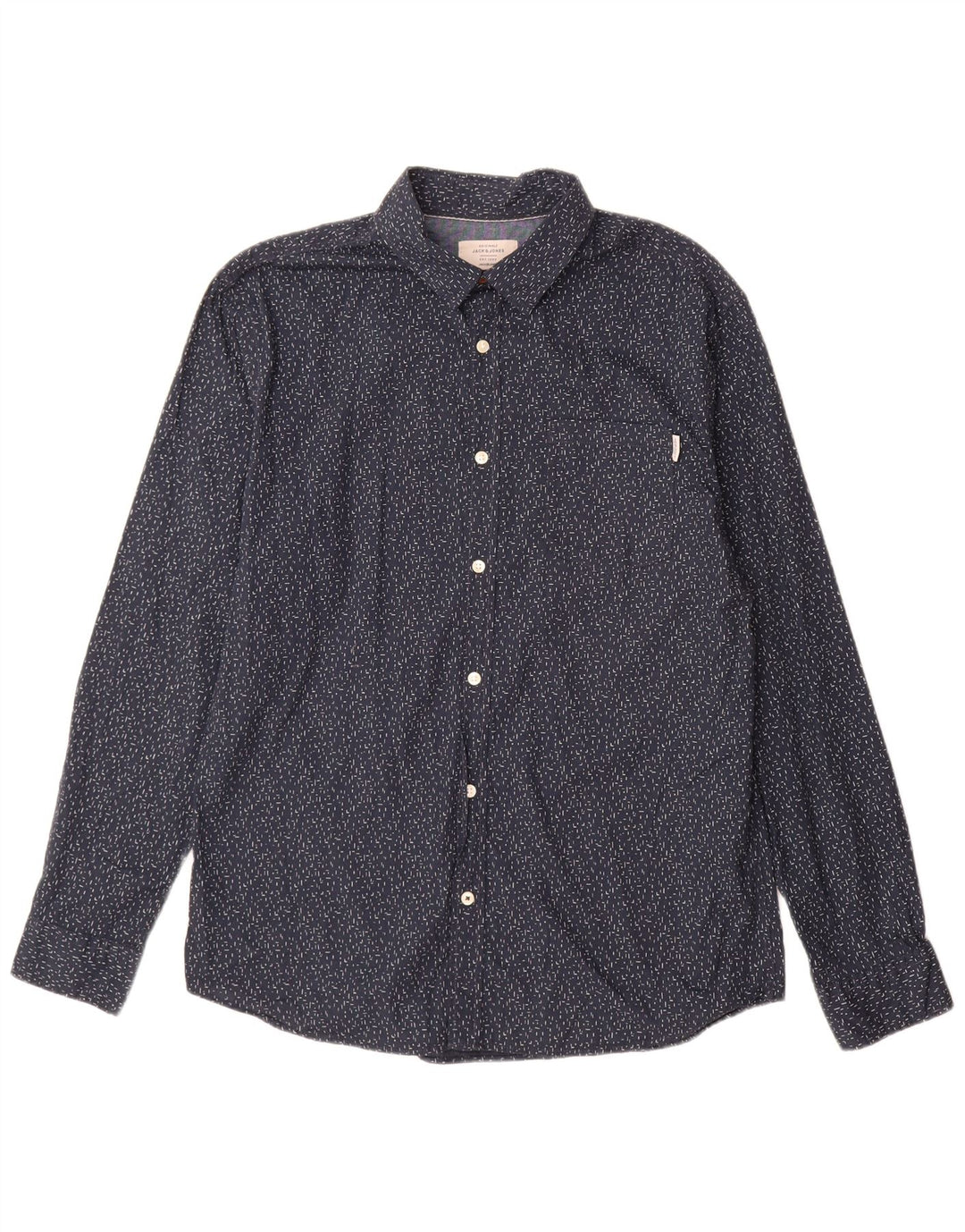 Koszula męska Jack & Jones XL, bawełniana w granatowe cętki
