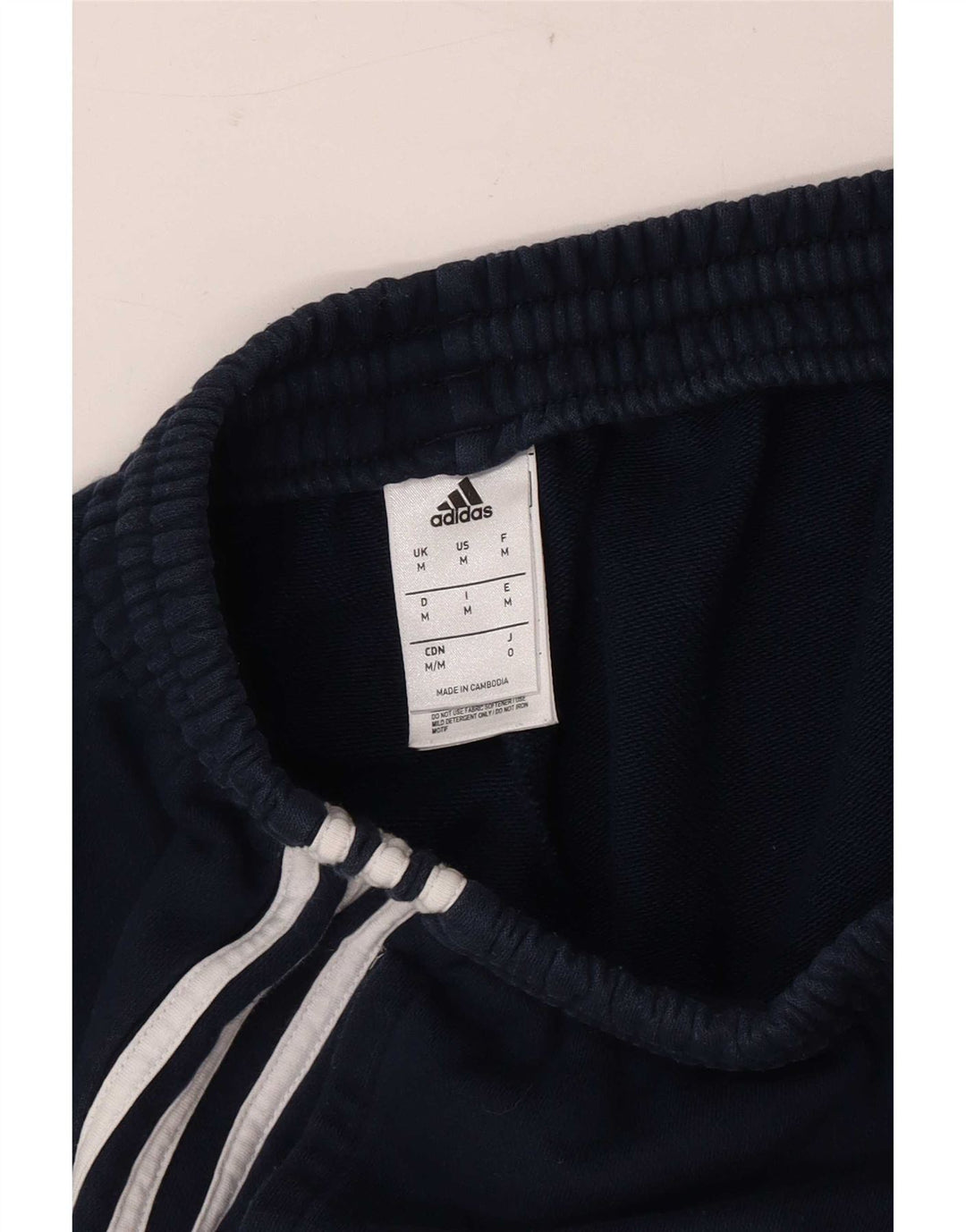 Męskie spodenki sportowe Adidas, średnie, granatowe, bawełniane