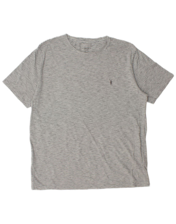 T-shirt męski All Saints Top XL, szary, bawełniany w paski