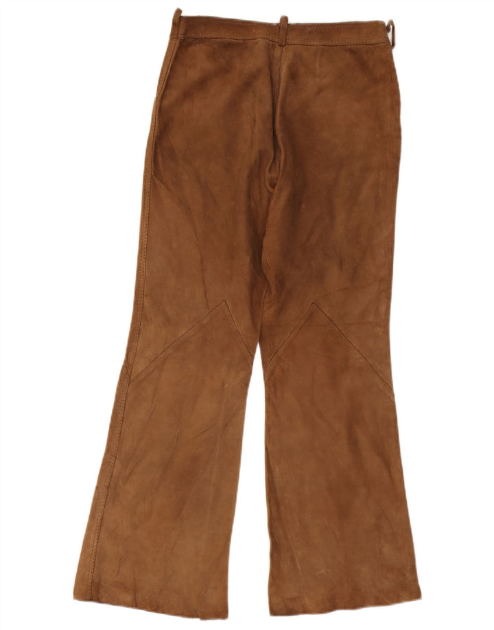 Vintage damskie spodnie zamszowe Flare W26 L26 beżowe