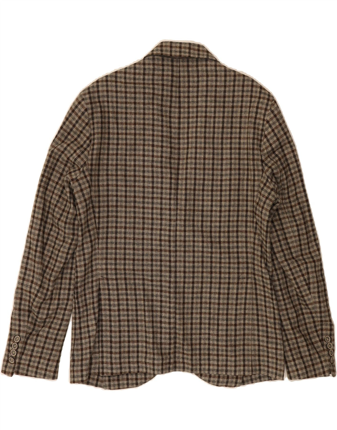 VINCENT Mens 2 Button Blazer Jacket UK 38 Medium Grey Check Vintage Vincent and Second-Hand Vincent from Messina Hembry 