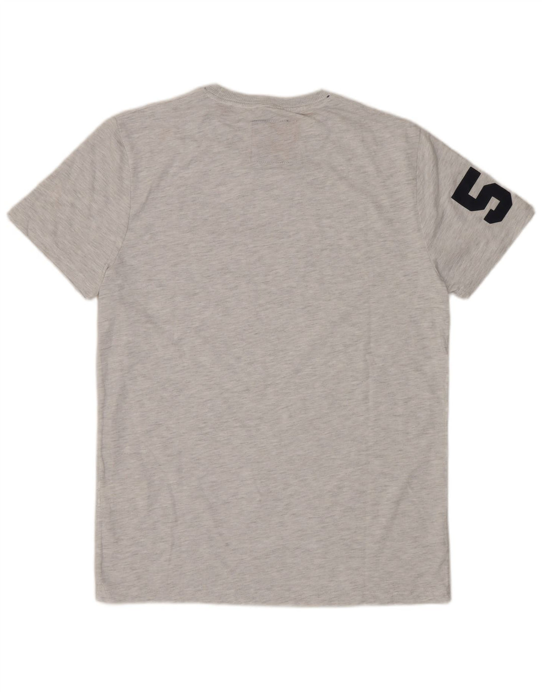 Męski T-shirt SUPERDRY z grafiką, średnioszary, bawełniany w cętki