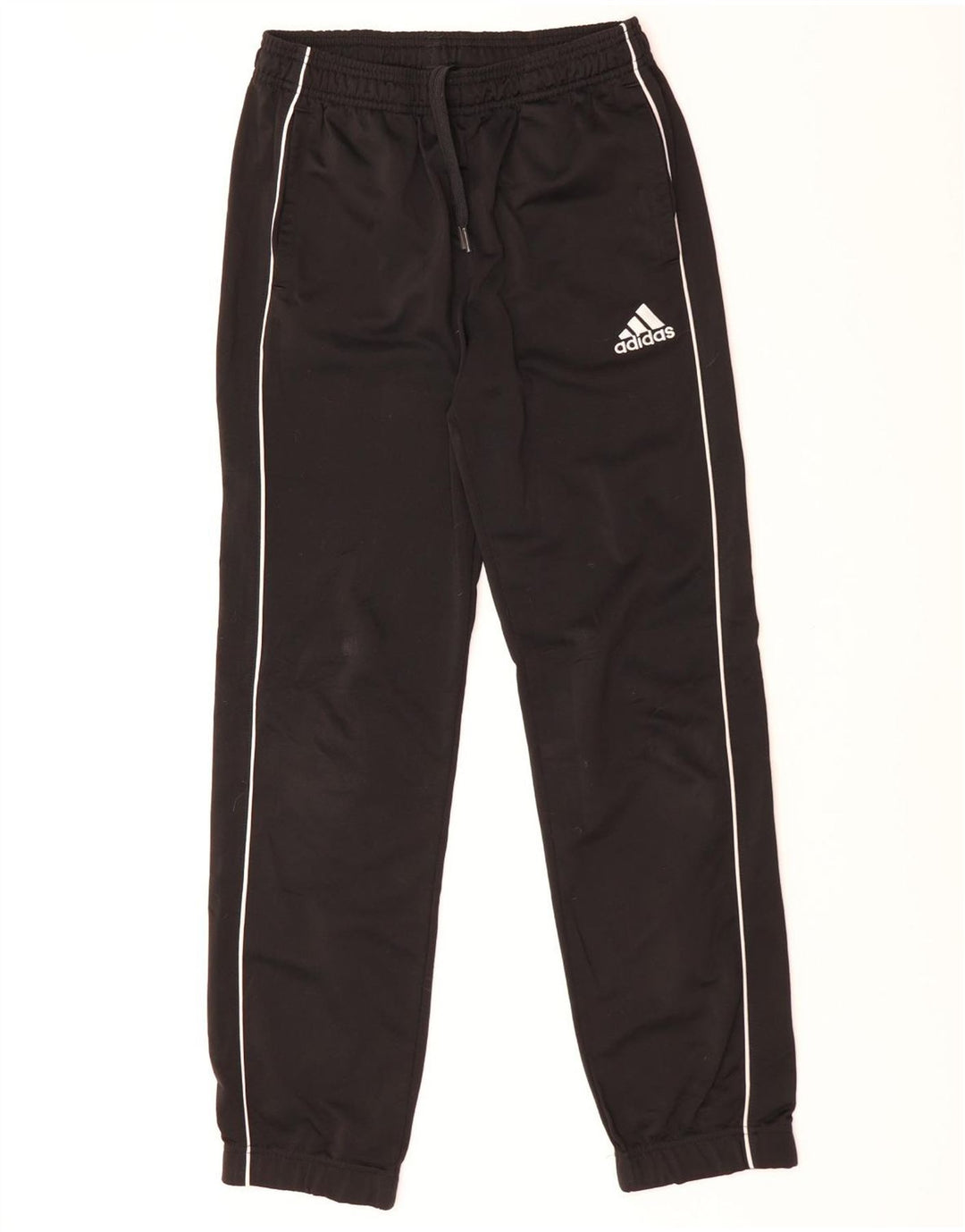 ADIDAS Boys Tracksuit Trousers Joggers 13-14 Years  Black Polyester