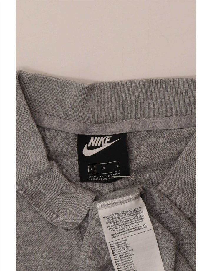 Męska koszulka polo Nike, duża, szara, bawełniana w plamki