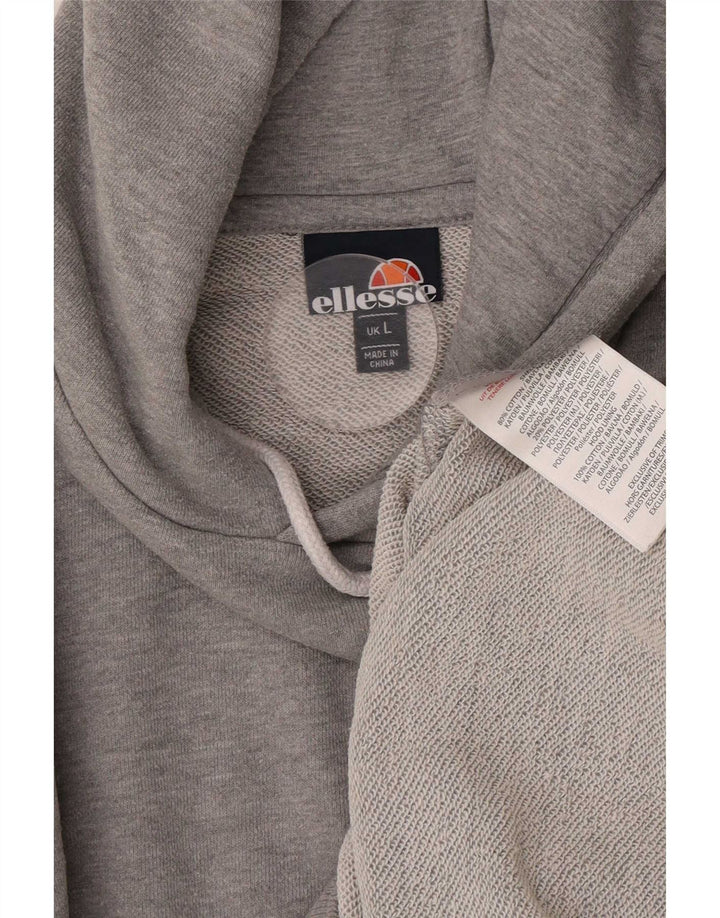 Męski sweter z kapturem Ellesse, duży, szary, bawełniany