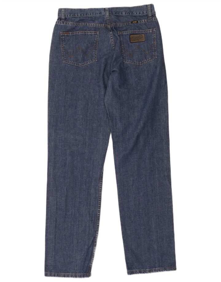 Wrangler Męskie proste dżinsy W34 L33 Niebieskie bawełniane