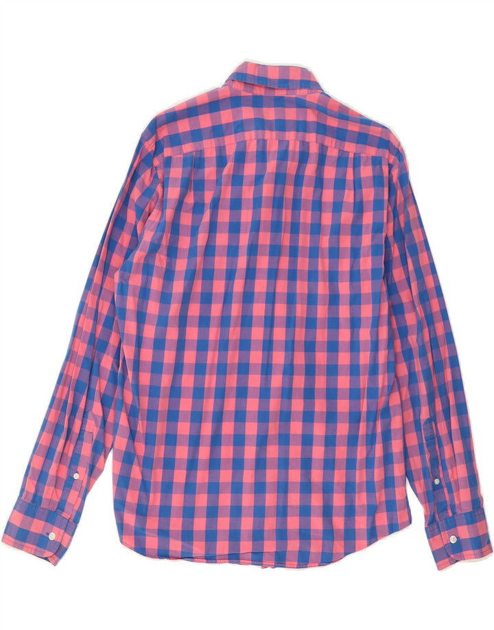 J. CREW Mens Slim Shirt Medium Pink Check Vintage J. Crew and Second-Hand J. Crew from Messina Hembry 
