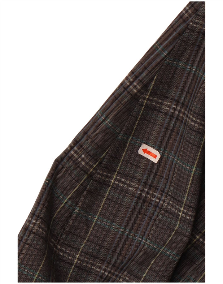 Męska marynarka zapinana na 2 guziki Gianluca Lorenzi IT 56 3XL Szara wełniana kratka