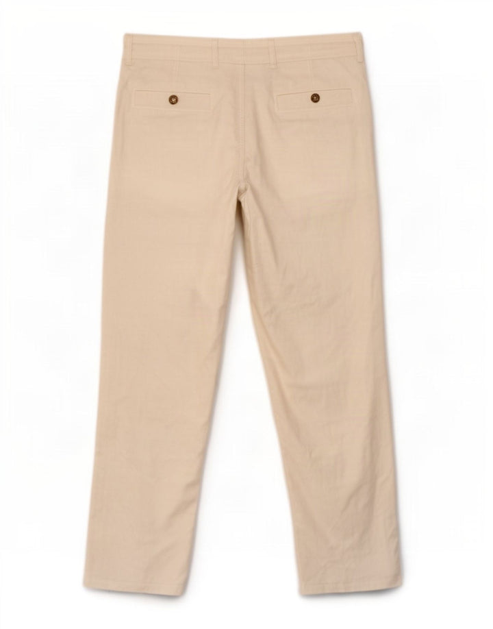 Męskie spodnie chino Marks & Spencer Blue Harbor Straight W34 L29 białe