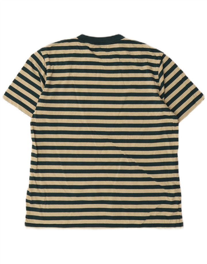 T-shirt męski Carhartt, bawełniany, w średnie zielone paski