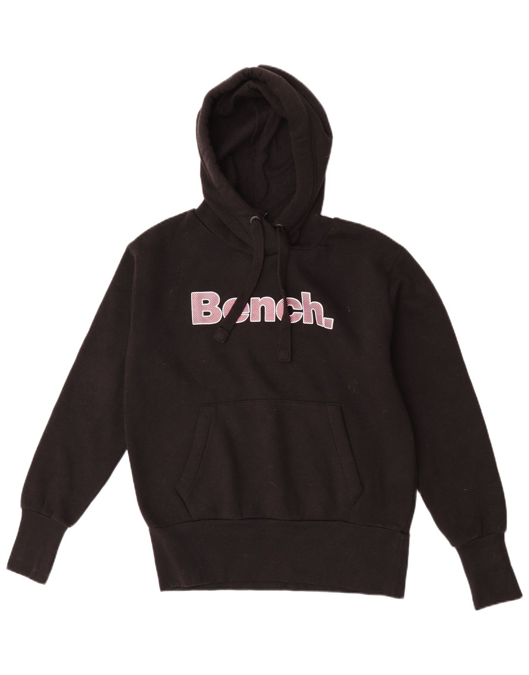 Damski sweter z kapturem i grafiką Bench UK 12, średni czarny, bawełniany