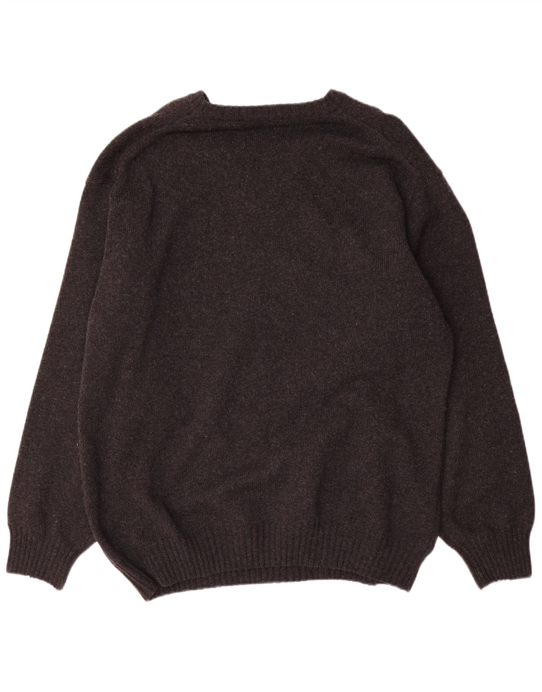 Męski sweter Burlington z dekoltem w szpic IT 52 XL, szara wełna