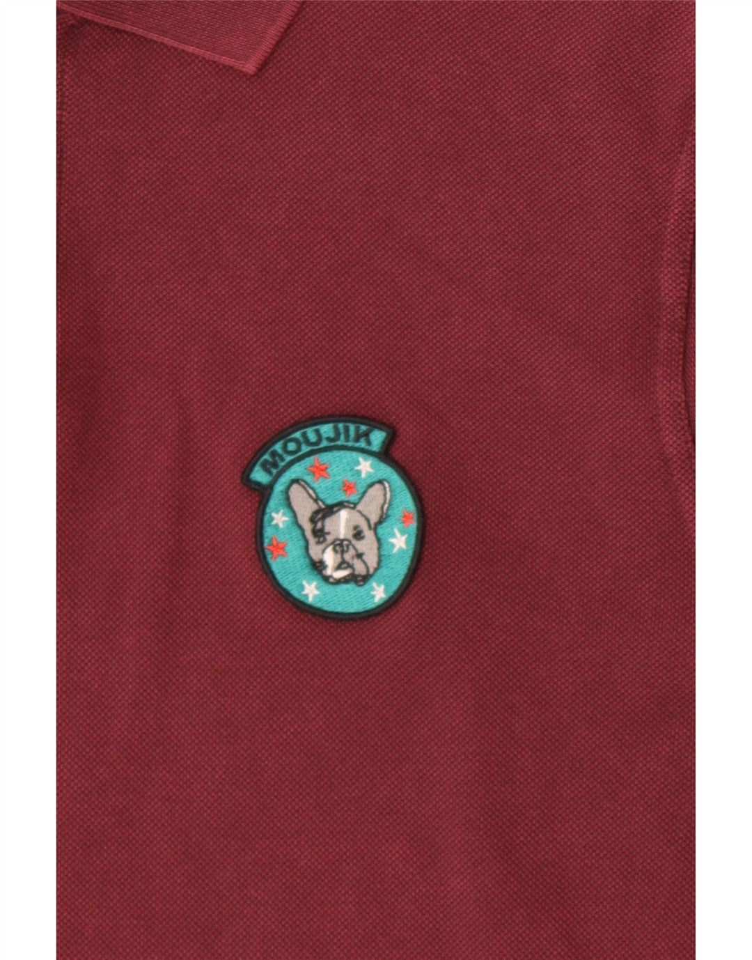 Męska koszulka polo Saint Laurent, duża, bordowa, bawełniana