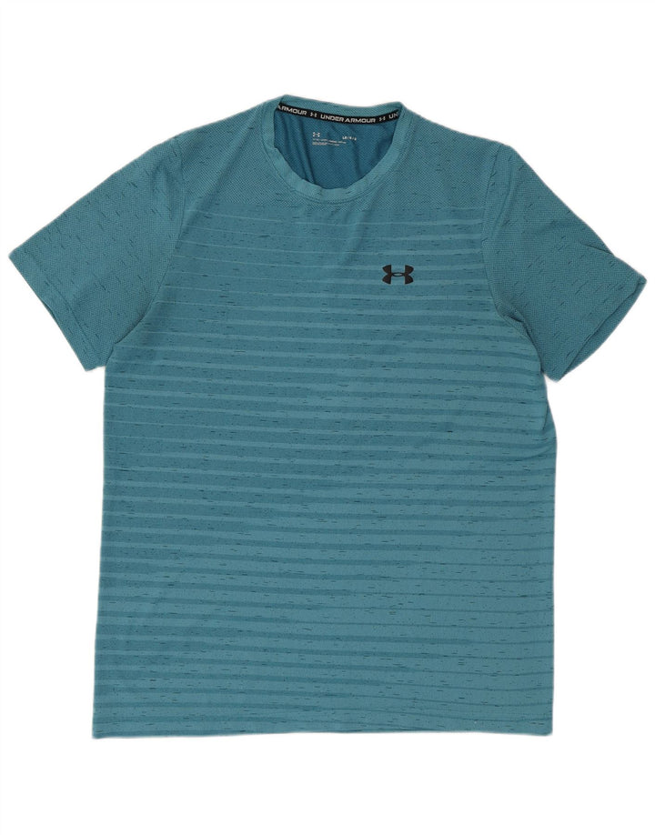 UNDER ARMOUR Męski T-shirt Top Duży Niebieski Nakrapiany