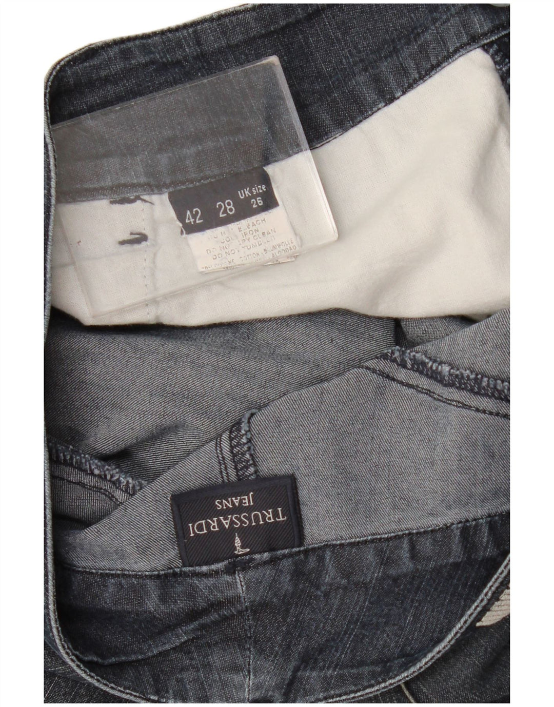 Damskie jeansy Trussardi Graphic Slim W26 L31 Granatowe
