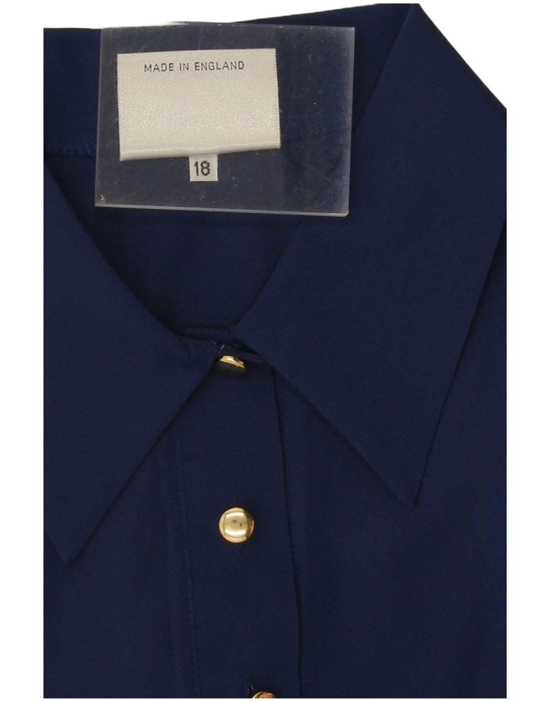 Damska koszulka polo oversize w stylu vintage, UK 18 XL, granatowa, poliester