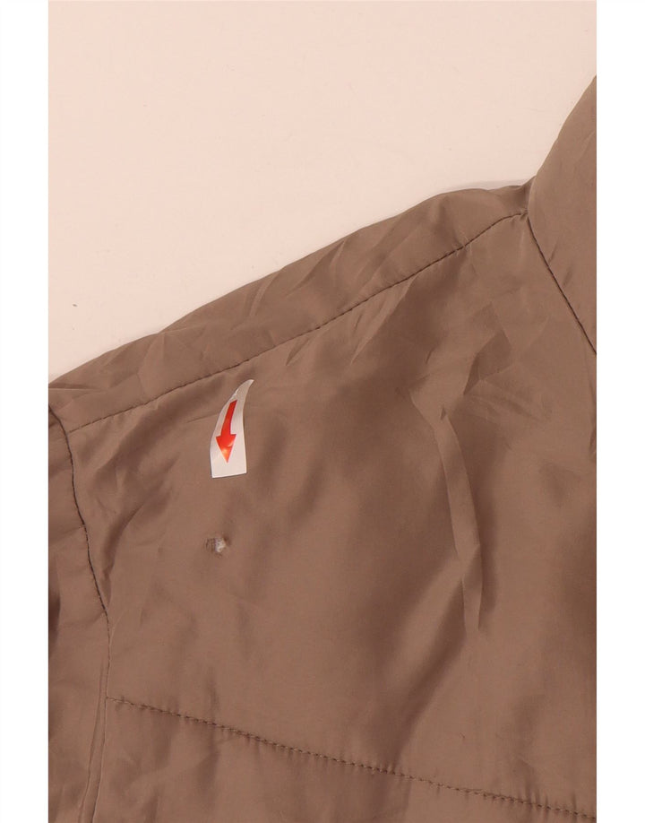 Damska, oversize'owa, wyściełana kurtka z kapturem, zara, UK 20 2XL, beżowy poliester