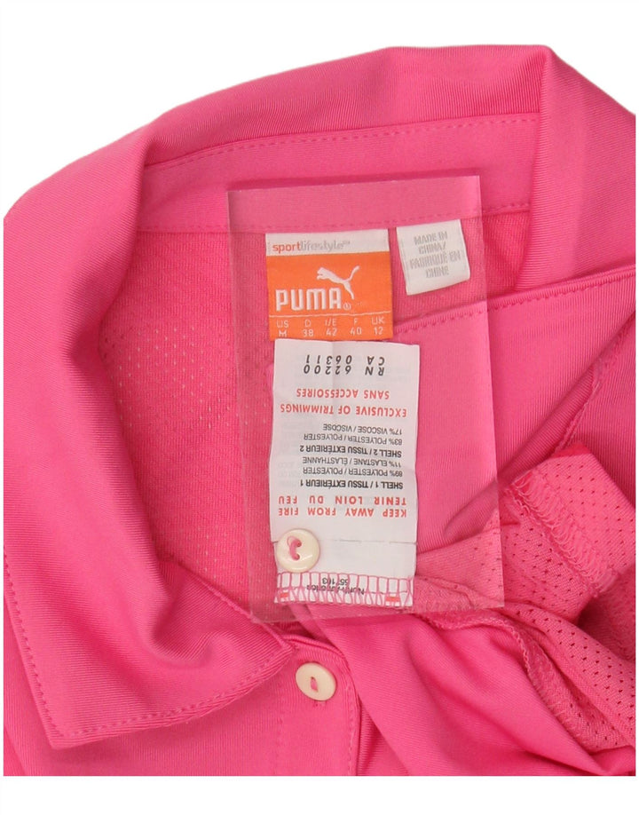 Damska koszulka polo PUMA UK 12 Średnioróżowy geometryczny poliester