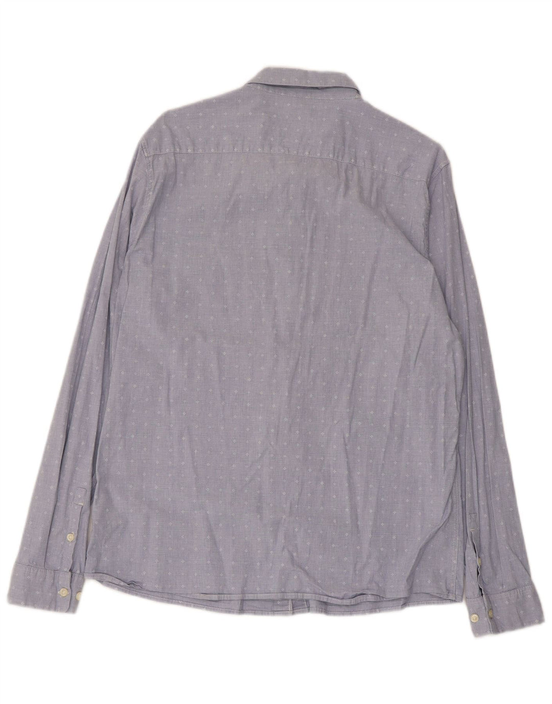 Męska koszula Lee ze stretchem, slim fit, XL, niebieska, z geometrycznej bawełny