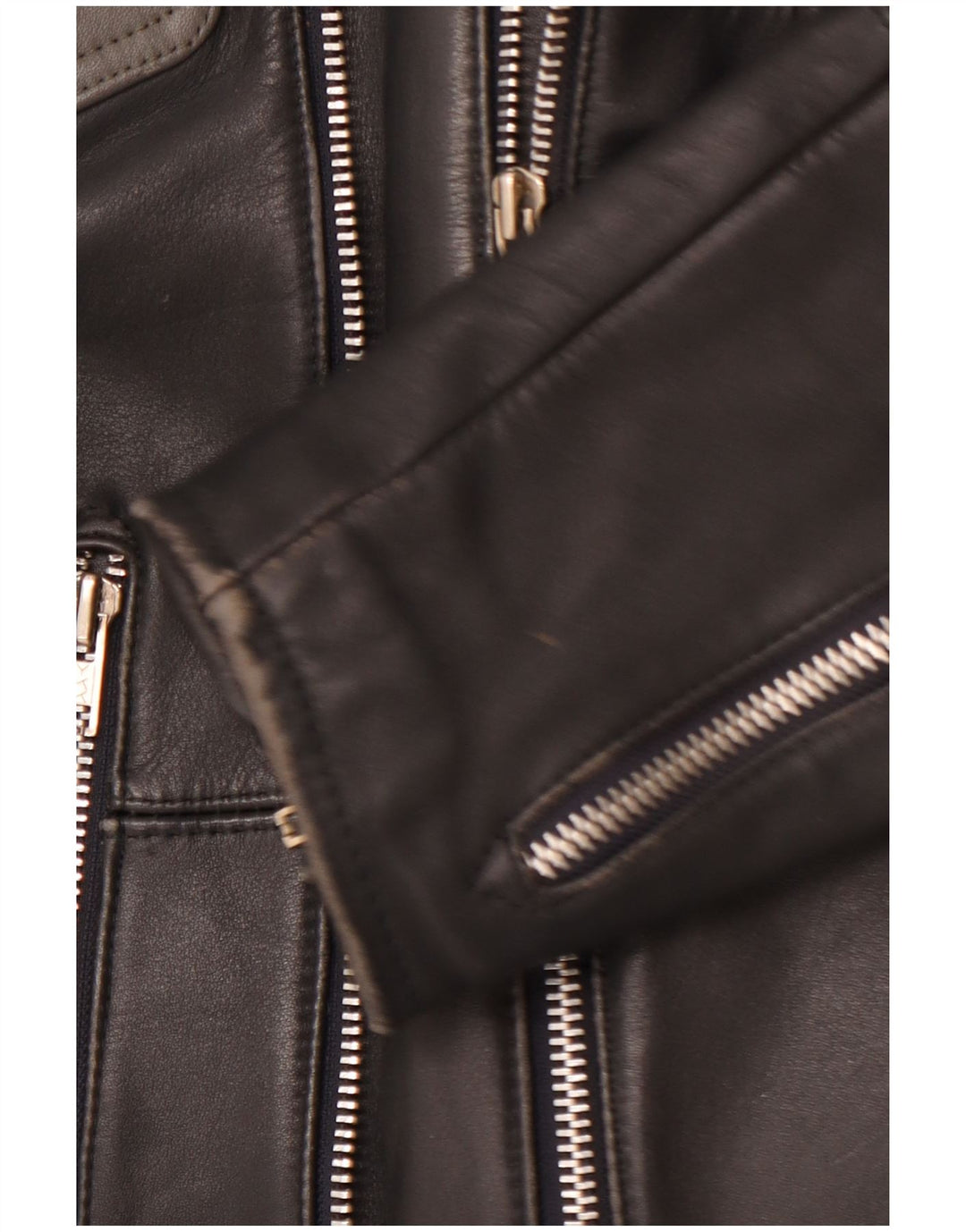 Męska skórzana kurtka motocyklowa MQP UK 46 3XL Czarna skóra z blokami kolorów