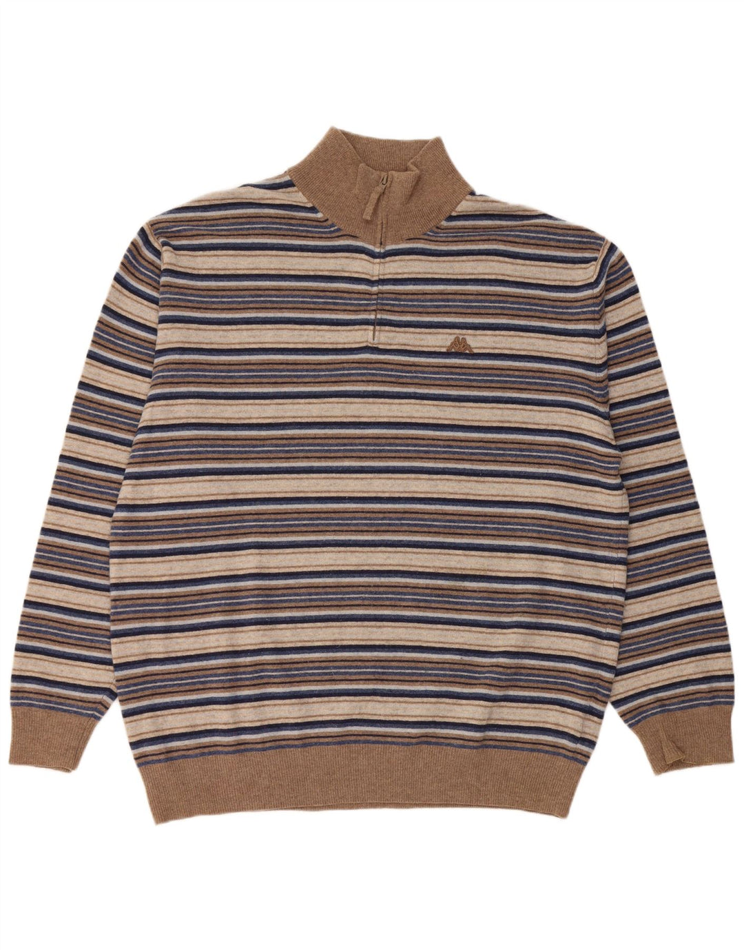 Męski sweter Kappa z zamkiem błyskawicznym 3XL, wielokolorowa wełna w paski