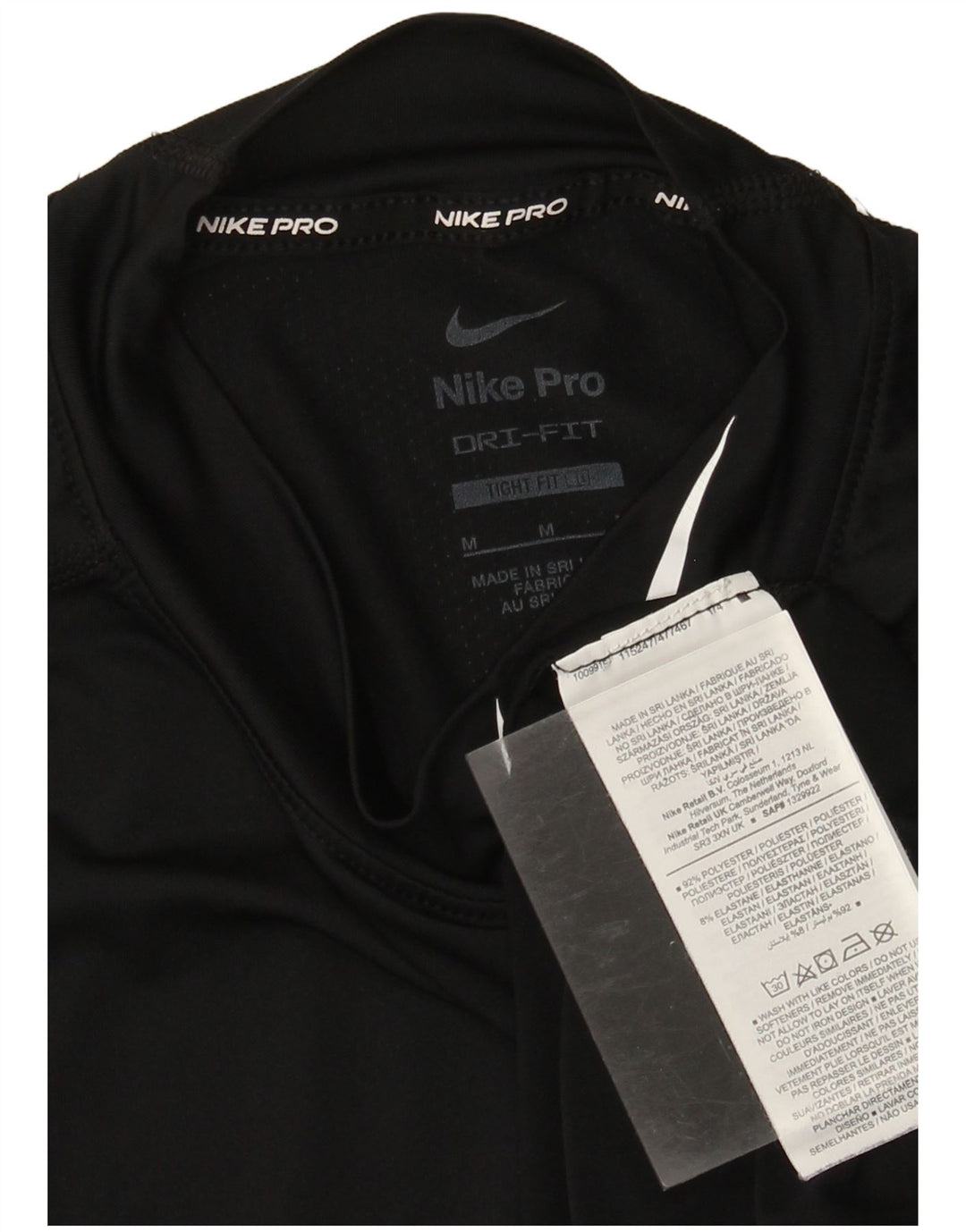Męska koszulka Nike Dri Fit z grafiką, długim rękawem, średni czarny poliester