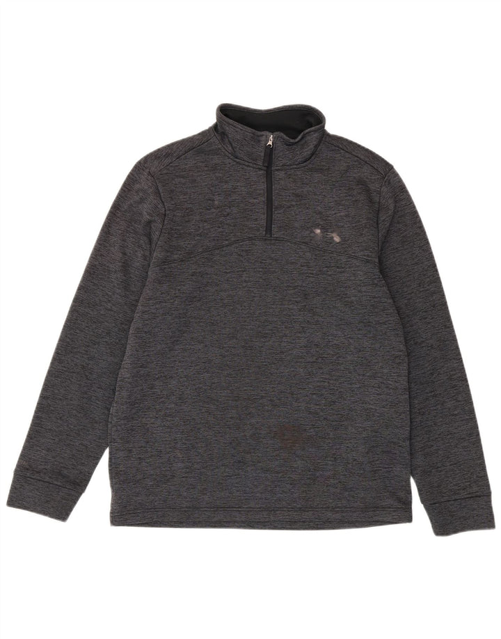 Męski sweter Under Armour Cold Gear z zamkiem błyskawicznym, średnioszary, nakrapiany