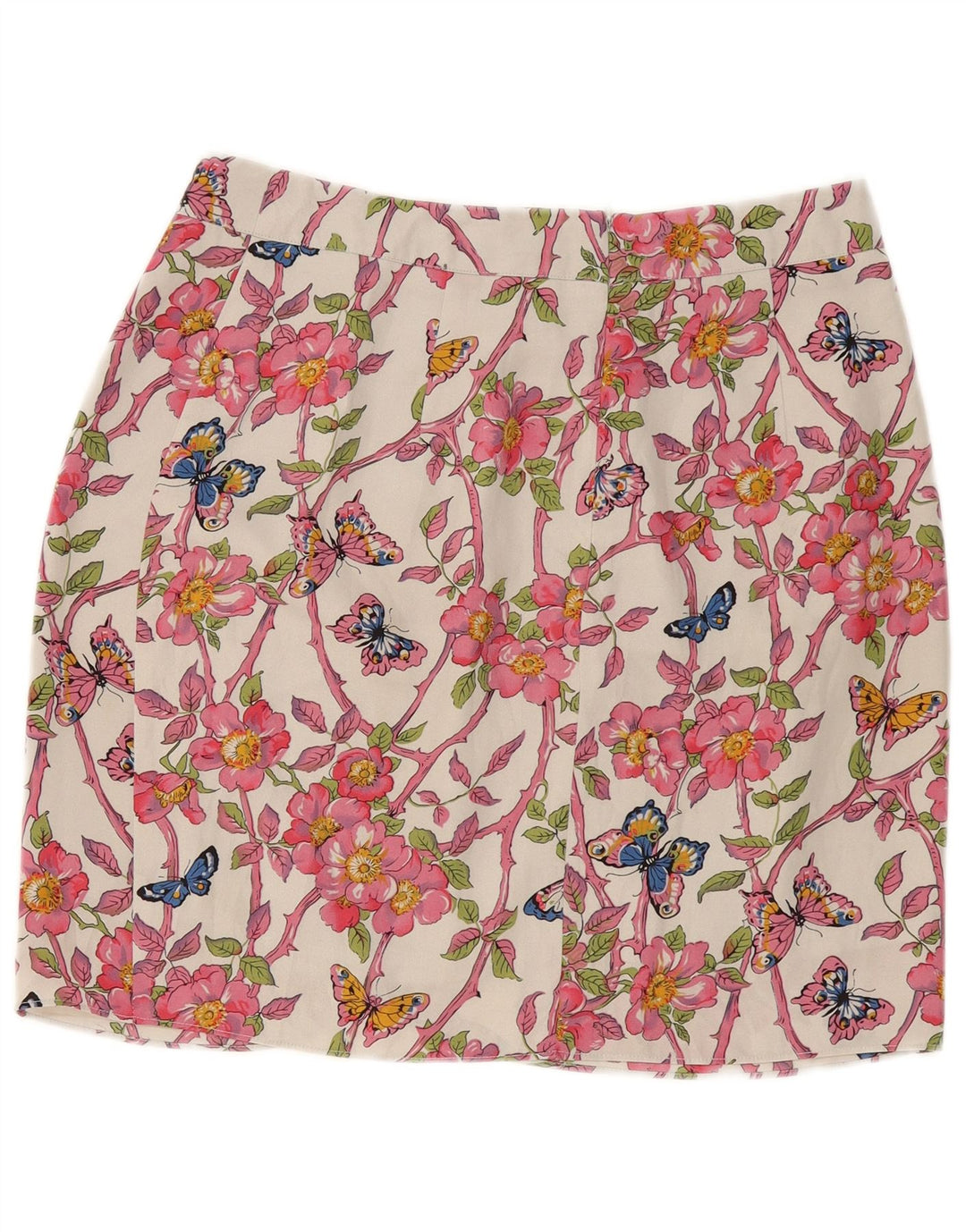 Damska kopertowa mini spódniczka Oasis UK 12 Medium W32 Wielobarwny kwiatowy