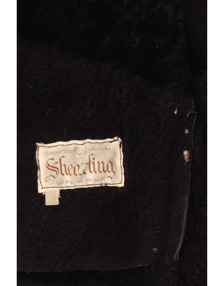 Vintage damska oversize'owa kurtka shearling IT 44 Medium Black