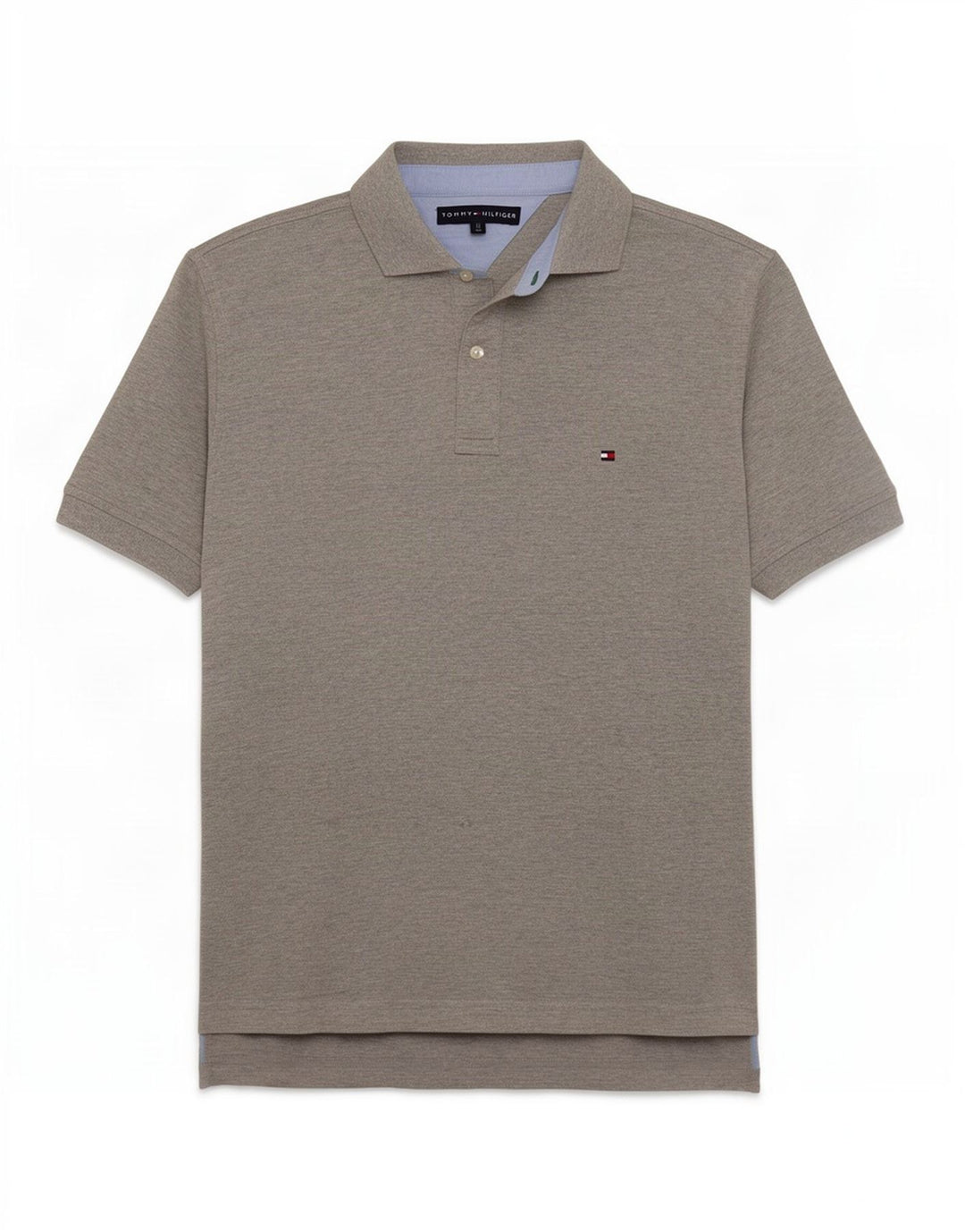 Męska koszulka polo Tommy Hilfiger, średnioszara, bawełniana