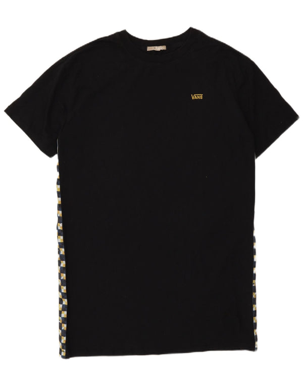 Damska sukienka t-shirtowa Vans oversize UK 10, mała, czarna, geometryczna bawełna
