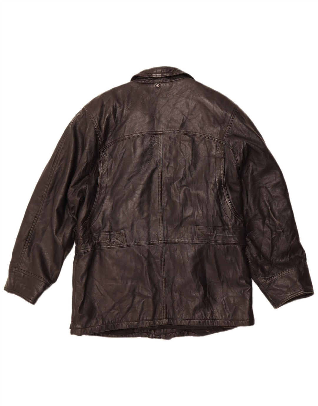 Męska kurtka skórzana VINTAGE IT 50 duża czarna skóra