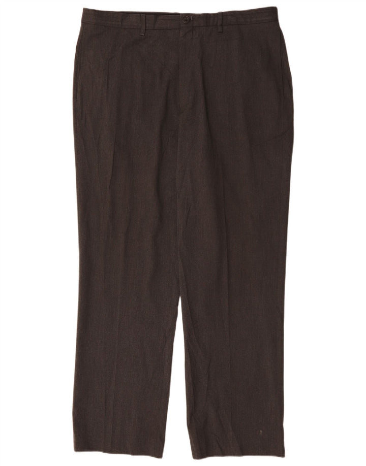 Męskie proste spodnie chino Calvin Klein W36 L32 Szary poliester