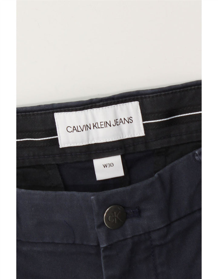 Męskie spodenki Chino Calvin Klein W30 Średni granatowy, bawełniany