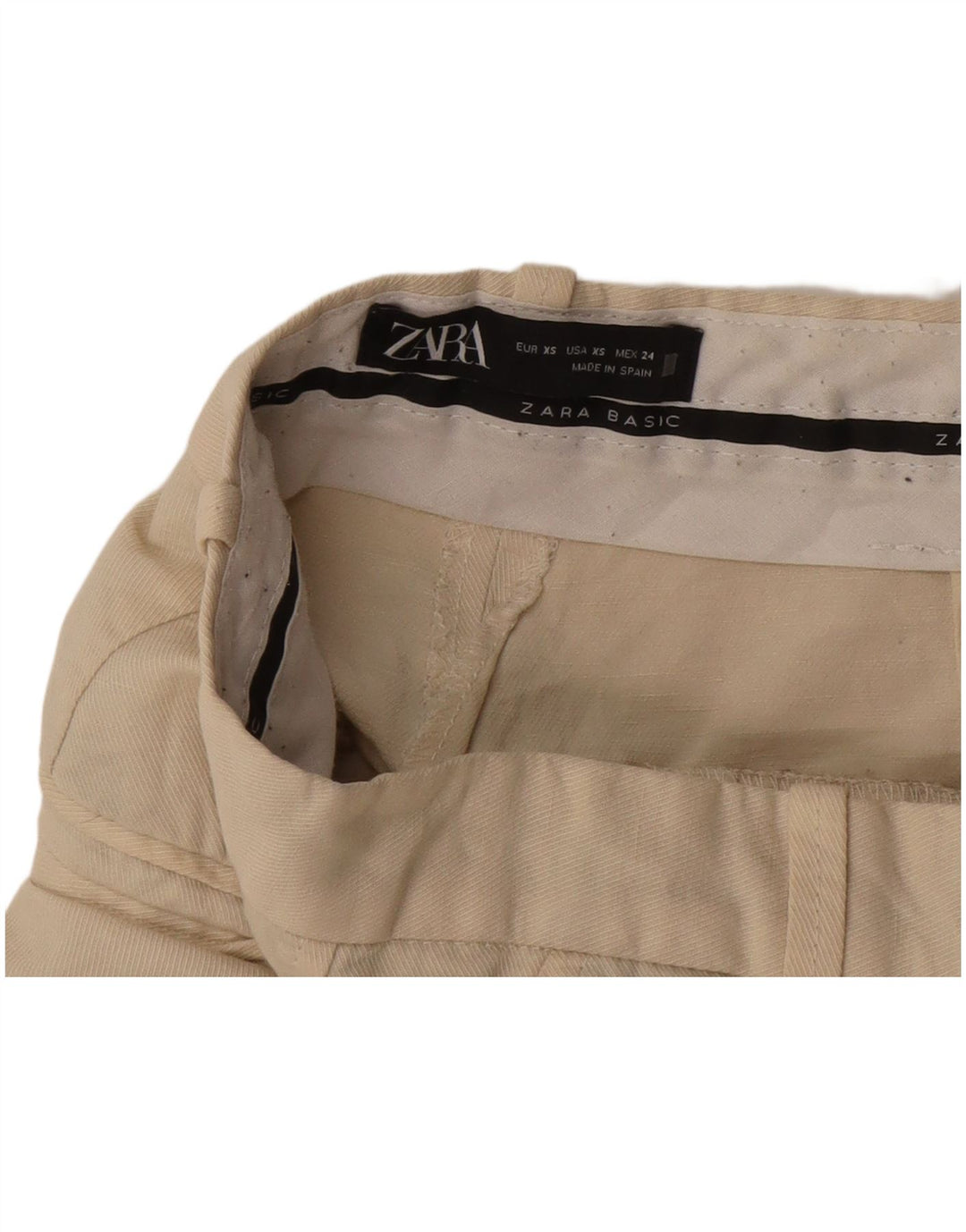 Damskie spodnie Chino Bootcut Zara XS W24 L30 Beżowe