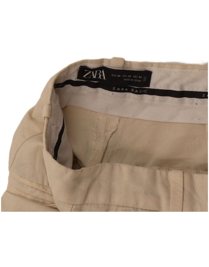 Damskie spodnie Chino Bootcut Zara XS W24 L30 Beżowe