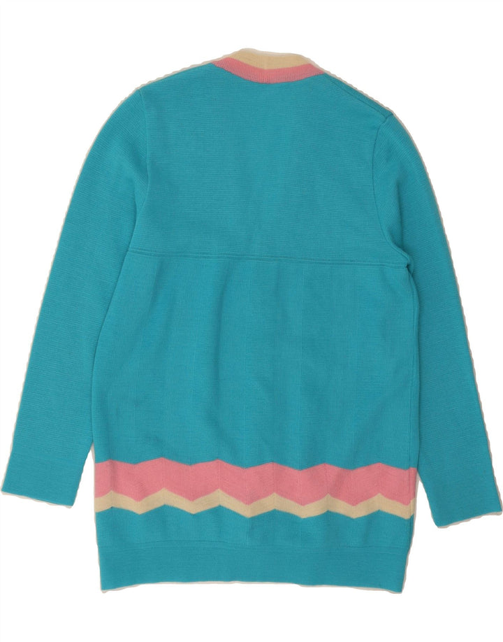 VINTAGE Womens Knit 2 Piece Set UK 12 Medium Blue Chevron Polyacrylic Vintage Vintage and Second-Hand Vintage from Messina Hembry 