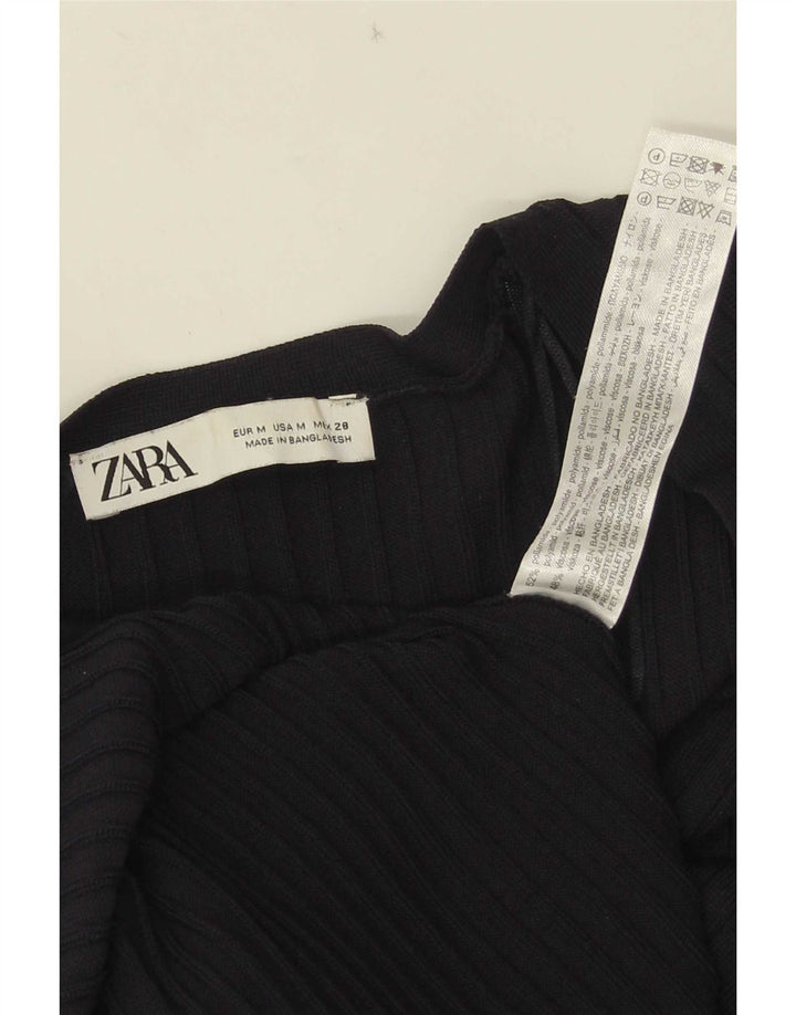 Damska sukienka maxi Zara UK 12 Średni granatowy poliamid