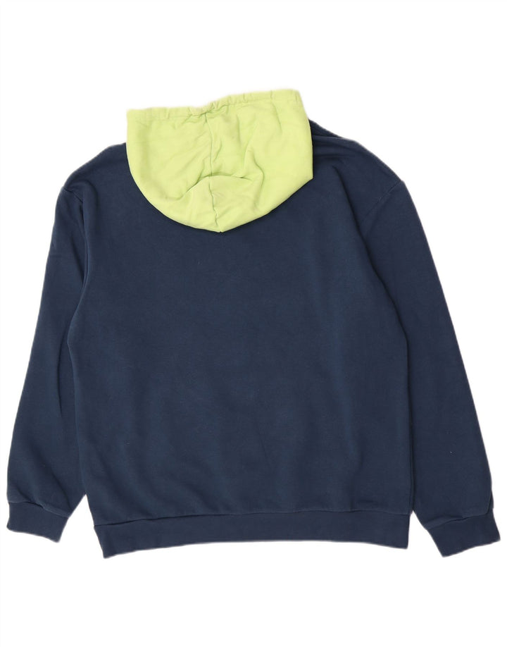Męska bluza z kapturem Puma, średnia, granatowa, bawełniana w bloki kolorów
