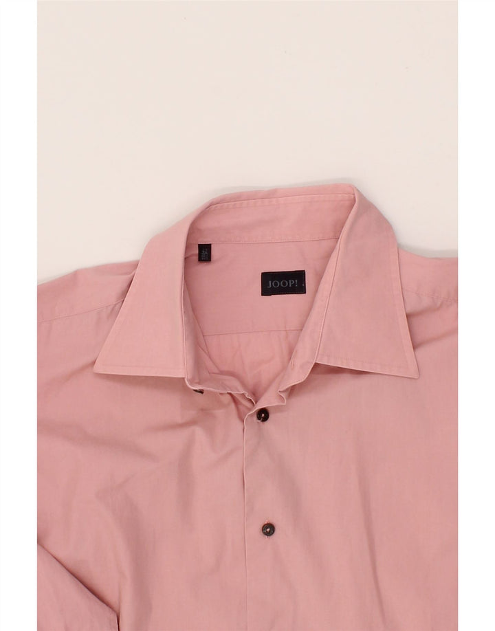 JOOP Mens Shirt Size 46 16 1/2 Large Pink Cotton Vintage Joop and Second-Hand Joop from Messina Hembry 