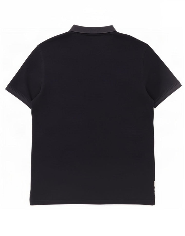 Męska koszulka polo Calvin Klein, średnia, granatowa, bawełniana