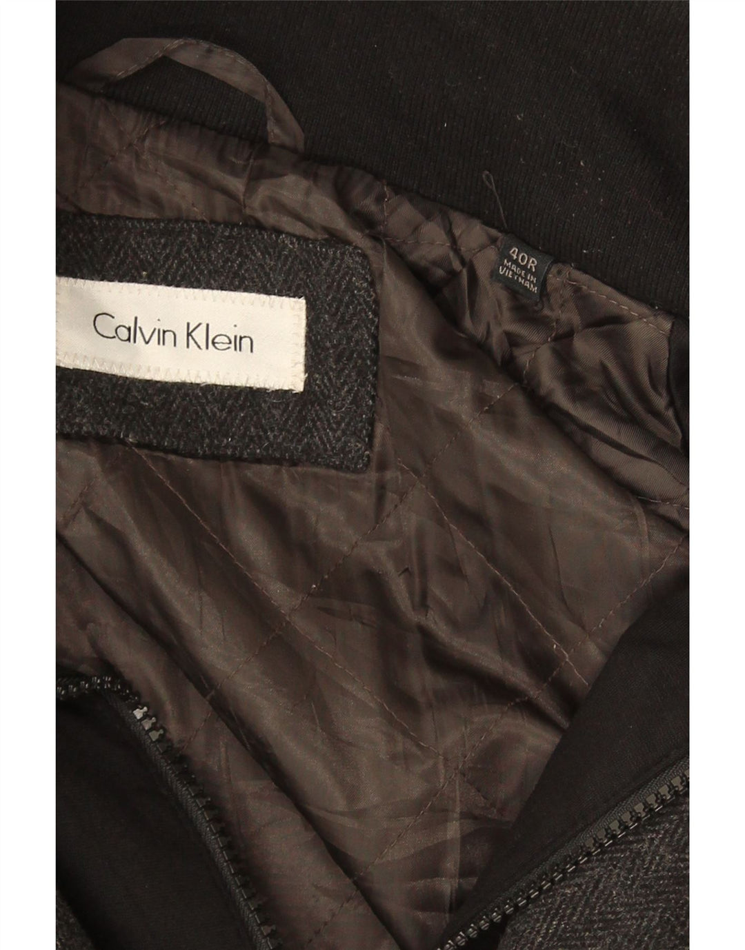 CALVIN KLEIN Męski płaszcz UK 40, duży, szary, wełniany