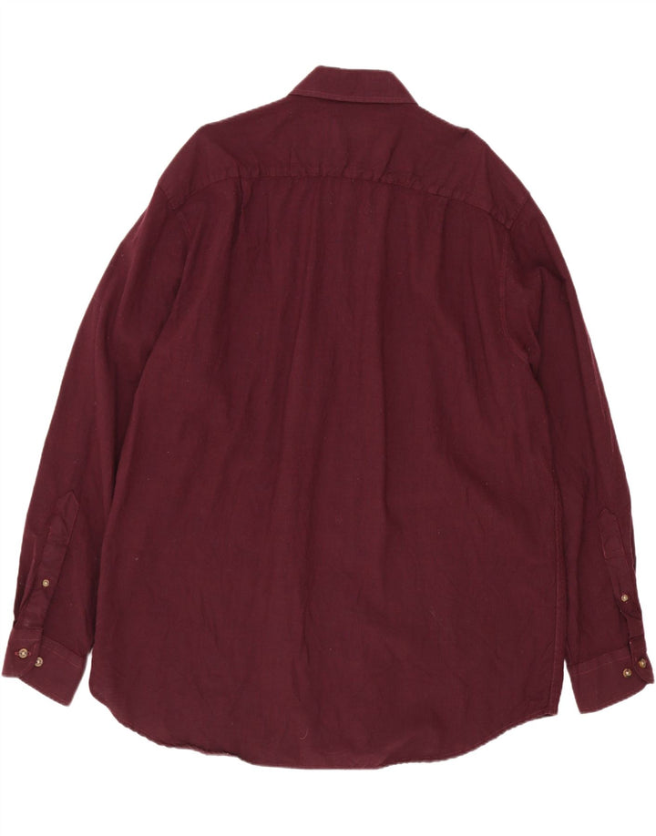 Pendleton Męska długa koszula flanelowa 2XL Burgundowa wełna