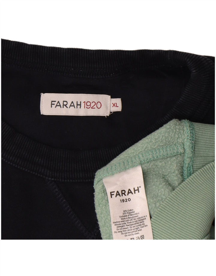 Bluza męska Farah XL, wielobarwna, bawełniana z blokami kolorów