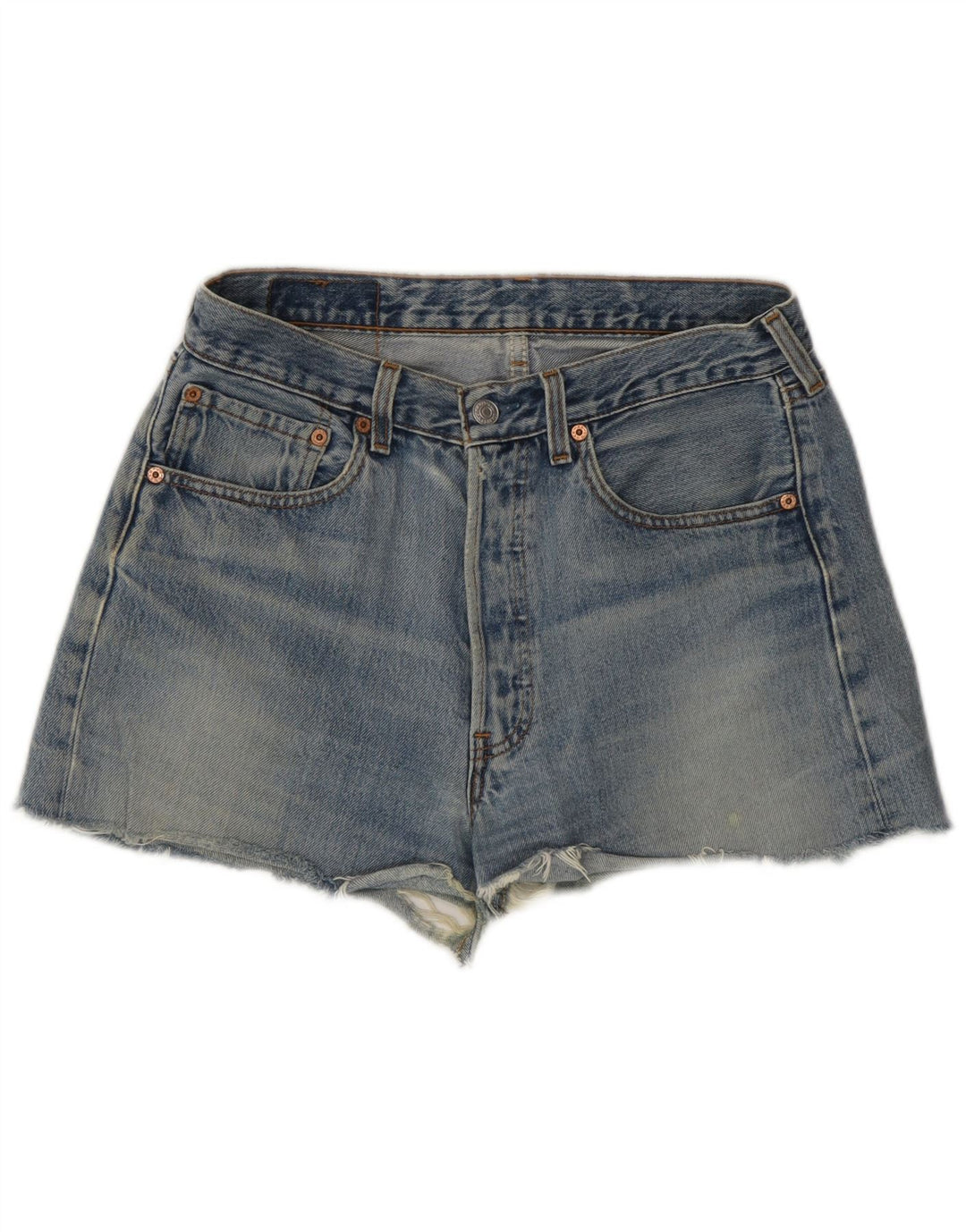 Damskie spodnie jeansowe Levi's 501 z wysokim stanem W31, średni niebieski