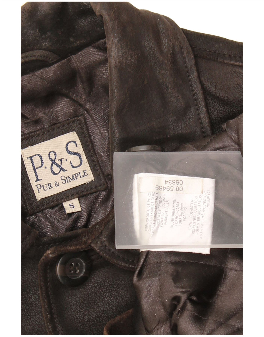 Męska kurtka skórzana VINTAGE UK 42 XL Brązowa skóra